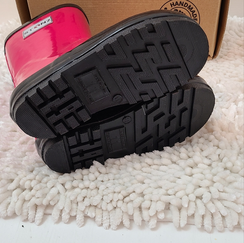 NIB Stonz Snow and Rain Boots Pink & Black - Picture 6 of 7